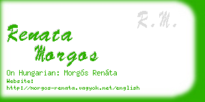 renata morgos business card